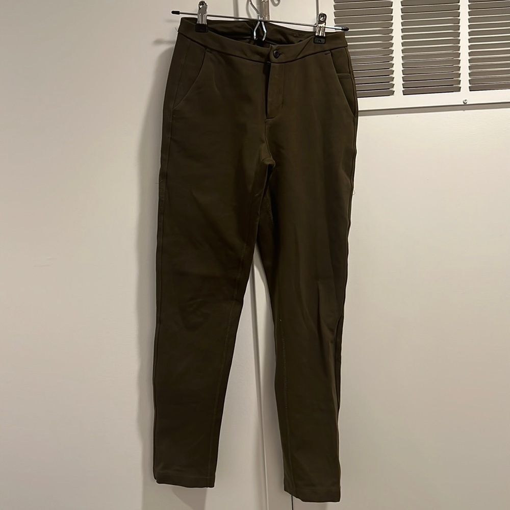 Olive Lululemon On the Move Pant